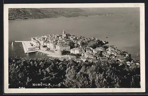 AK Korcula, Ortsansicht aus der Vogelschau