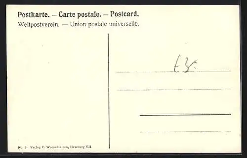 AK Hamburg, Jungfernstieg mit Alsterdamm, Strassenbahn