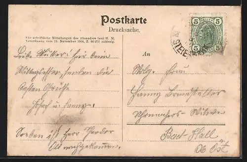 AK Aussee in Steiermark, Teilansicht aus der Vogelschau