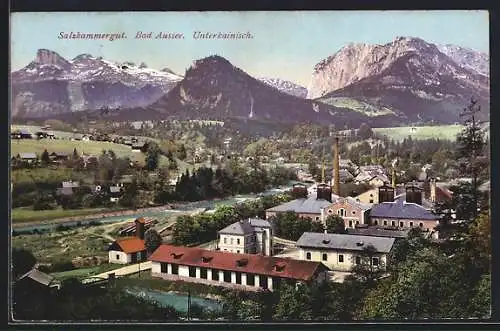 AK Bad Aussee /Salzkammergut, Unterkainisch aus der Vogelschau