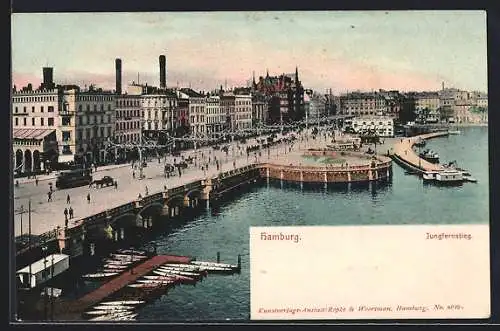 AK Hamburg-Neustadt, Blick zum Jungfernstieg