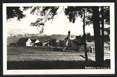 AK Sulzberg, Ortsansicht mit Vorarlberg