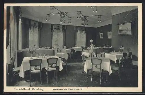 AK Hamburg-Neustadt, Restaurant im Palast-Hotel