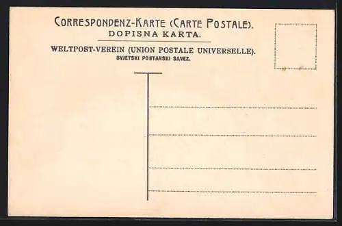 AK Briefmarken und Wappen, Krone, Ritter mit Schwert