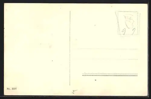 AK Briefmarkensprache, Braut und Bräutigam