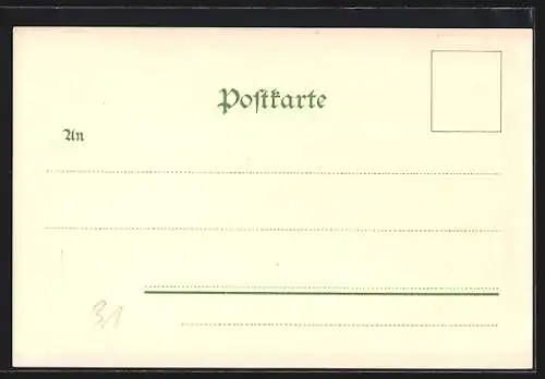 AK Ortspartie mit Bootshafen und Ruderer