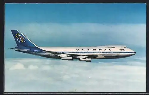 AK Olympic Airways, Boeing 747-200 B, Jumbo Jet in der Luft