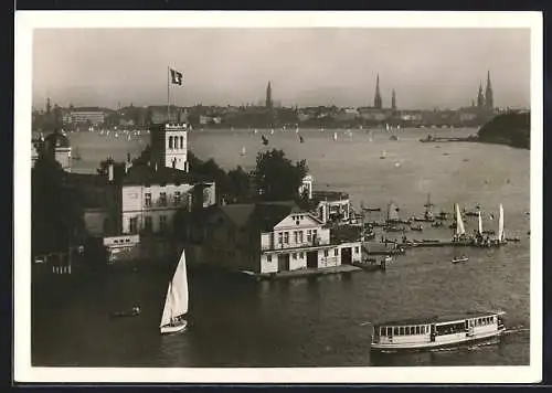 AK Hamburg, Uhlenhorster Fährhaus, Aussenalster