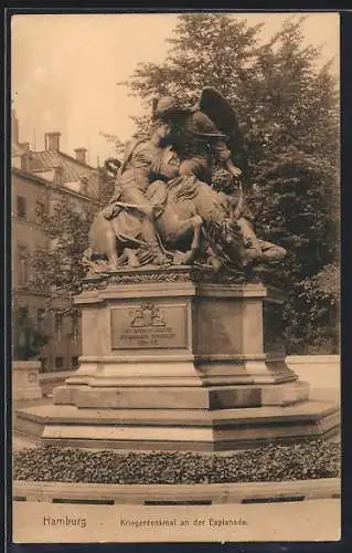 AK Hamburg-Neustadt, Kriegerdenkmal an der Esplanade