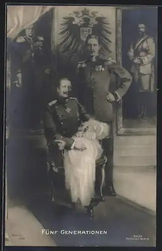 AK Friedrich Wilhelm III. mit anderen Generationen