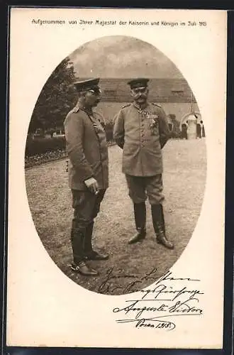 AK Paul von Hindenburg mit seiner kaiserlichen Hoheit