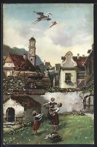 Künstler-AK Carl Spitzweg: Der Klapperstoch