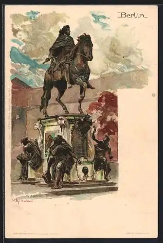 Künstler-AK Heinrich Kley: Berlin, Denkmal