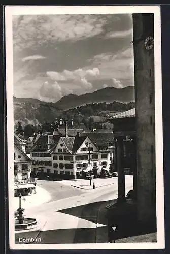 AK Dornbirn, Strassenpartie mit Hotel zum Hirschen