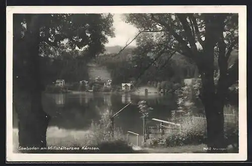 AK Seeboden am Millstättersee, Blick übers Wasser