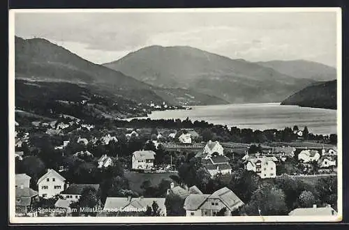 AK Seeboden am Millstättersee, Ortspartie mit Blick zum See