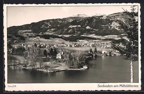 AK Seeboden am Millstättersee, Teilansicht aus der Vogelschau