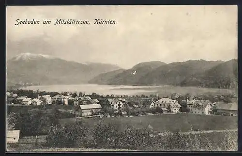 AK Seeboden am Milstättersee, Ansicht vom Hügel aus