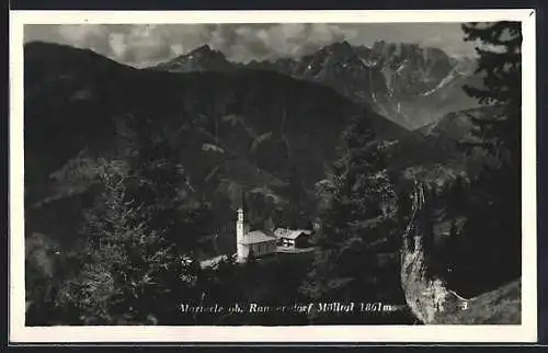 AK Rangersdorf /Mölltal, Gasthaus Marterle mit Bergblick