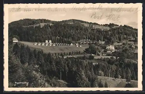 AK Kärnten, Panoramablick zur Kuranstalt Agathenhof