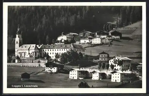 AK Luggau i. Lesachtale, Teilansicht mit Kirche