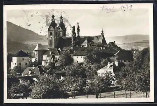 AK Mariasaal, Ansicht vom Feld aus