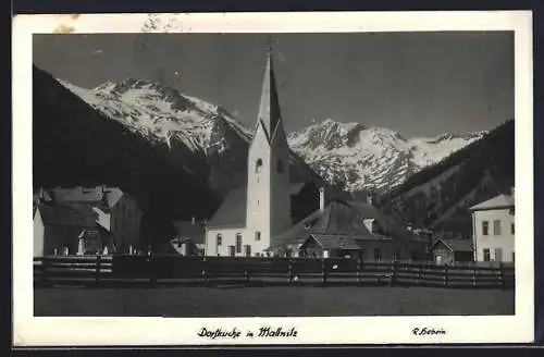 AK Mallnitz, Blick auf die Dorfkirche