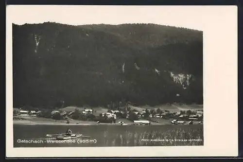 AK Gatschach-Weissensee, Ruderer auf dem Wasser