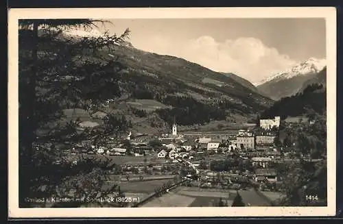 AK Gmünd /Kärnten, Blick auf den Ort aus dem Wald heraus