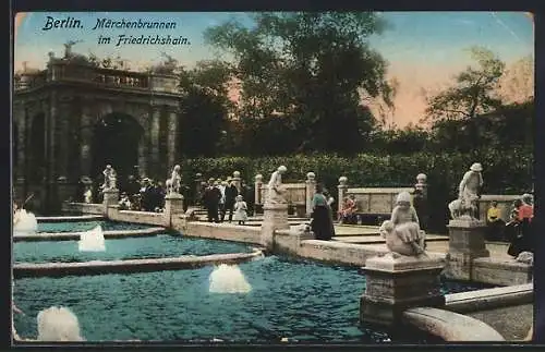 AK Berlin-Friedrichshain, Märchenbrunnen