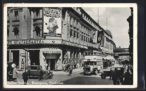 AK Berlin, Wintergarten, Friedrichstrasse, Strassenverkehr