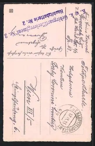 Künstler-AK Handgemalt, sign. Fritz Dworzak: Hütte über einer Schlucht