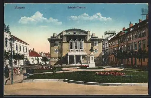 AK Sopron, Theater mit Denkmal-Anlage