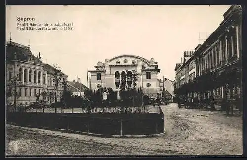 AK Sopron, Petöfi-Sandor-Platz mitTheater