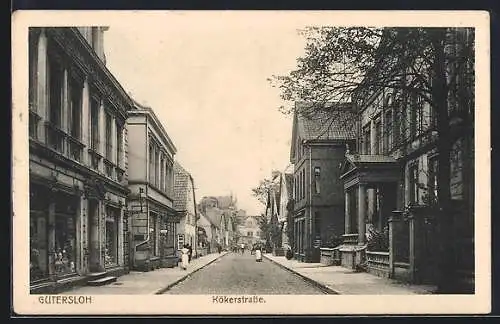 AK Gütersloh, Blick in die Kökerstrasse