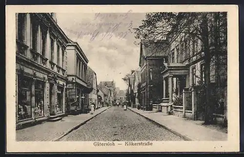 AK Gütersloh, Blick in die Kökerstrasse