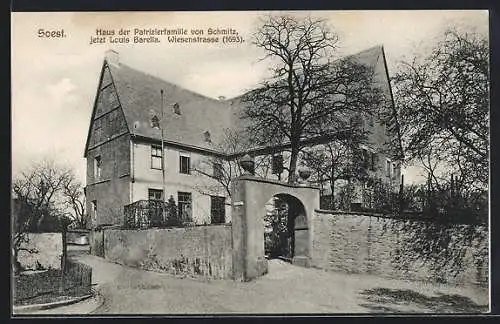 AK Soest, Haus der Patrizierfamilie von Schmitz, Wiessenstrasse