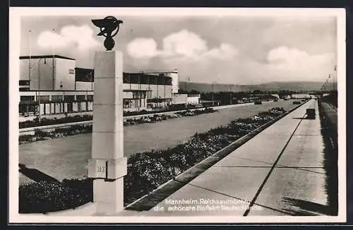 AK Mannheim, Hoheitszeichen an der Reichsautobahn