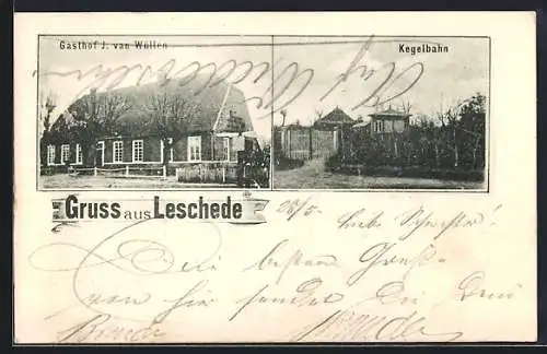 AK Leschede, Gasthof J. van Wüllen, Kegelbahn