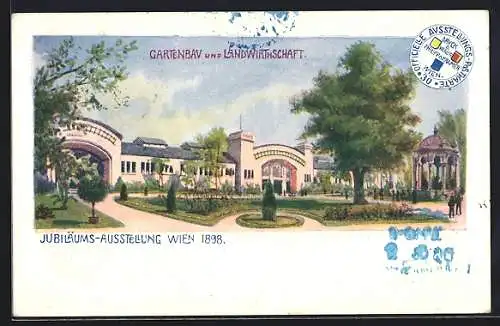 Künstler-AK Philipp + Kramer Nr. 30: Wien, Jubiläums-Ausstellung 1898, Gartenbau und Landwirtschaft