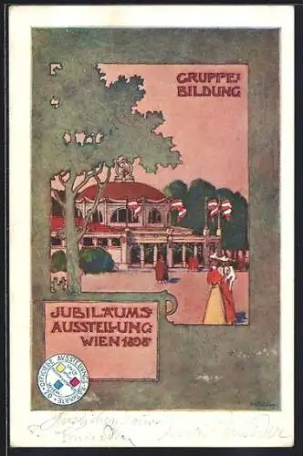 Künstler-AK Wien, Jubiläums-Ausstellung 1898, Gruppe Bildung