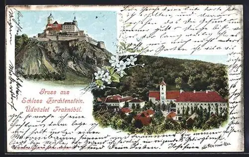 AK Forchtenstein, Das Schloss und eine Ortsansicht