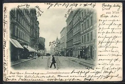 AK Wien, Lerchenfelderstrasse mit Blick zum Justizpalast