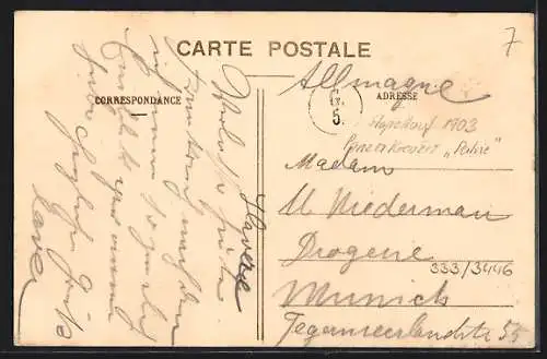 AK Le Cuirassé La Patrie, L`Escadre, Kriegsschiff