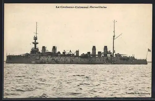 AK Le Croiseur-Cuirassé Marseillaise, Kriegsschiff