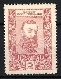 Reklamemarke Erzherzog Josef Ferdinand, Porträt