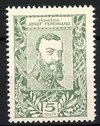 Reklamemarke Erzherzog Josef Ferdinand, Porträt in Uniform