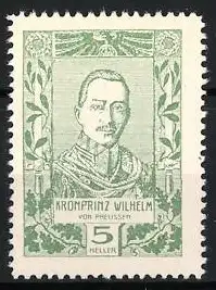 Reklamemarke Kronprinz Wilhelm von Preussen, Porträt