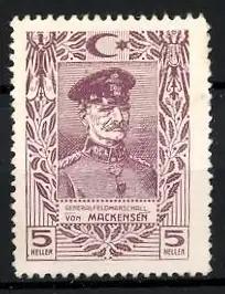 Reklamemarke Generalfeldmarschall von Mackensen, Stern und Halbmond