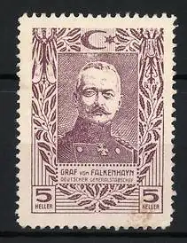 Reklamemarke Graf von Falkenhayn, Deutscher Generalstabschef